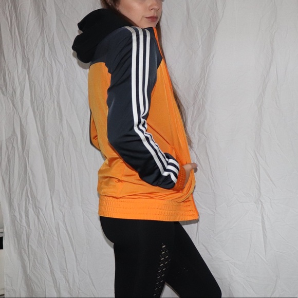 ❌SOLD❌ Neon Orange Adidas Track Jacket - Picture 6 of 6